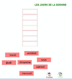 Les jours de la semaine